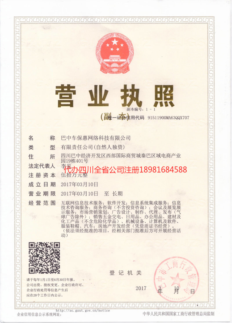 广水广水车保惠网络科技有限公司