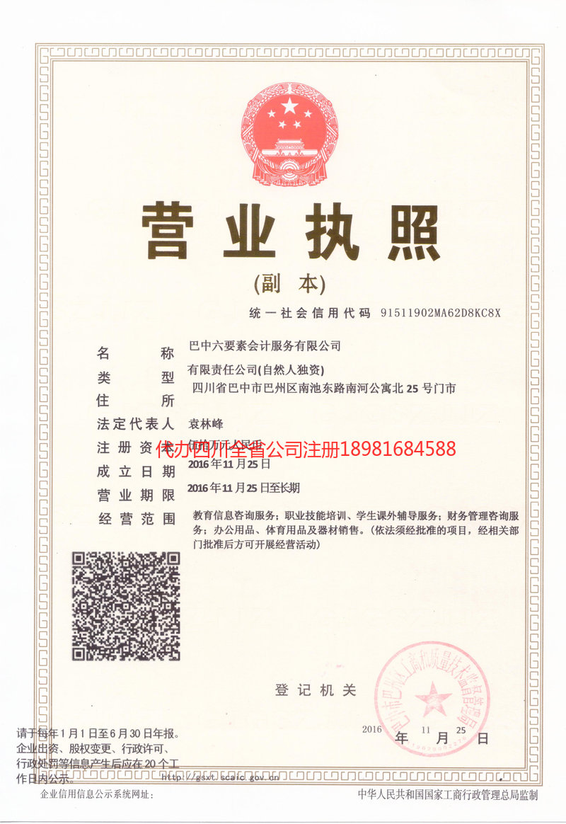 广水广水六要素会计服务有限公司